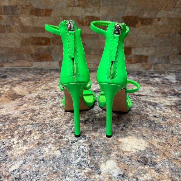 Giuseppe Zanotti 120mm Harmony Heels Size 37.5 EUR 7.5 USA Green Patent Leather - Picture 4 of 7